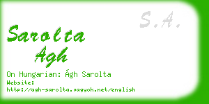 sarolta agh business card