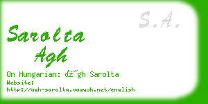 sarolta agh business card